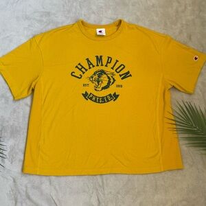 Champion Men's Mustard Graphic Tee